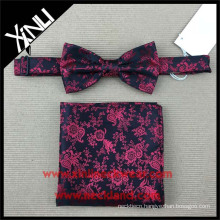 Hot Selling 2017 Amazon Silk Mens Paisley Bow Ties with Pocket Square